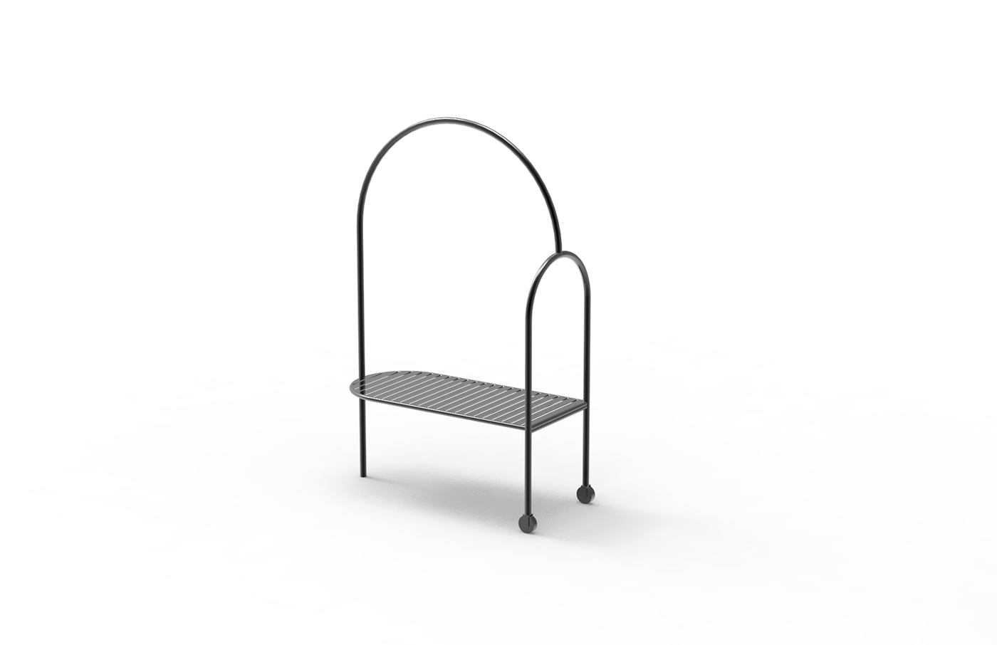 bench product furniture Outdoor metal design arch chair sitting 3D