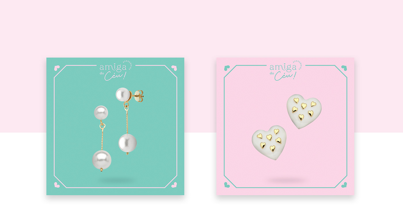 accessories delicate female feminine jewelry lovely Mockup package visual identity