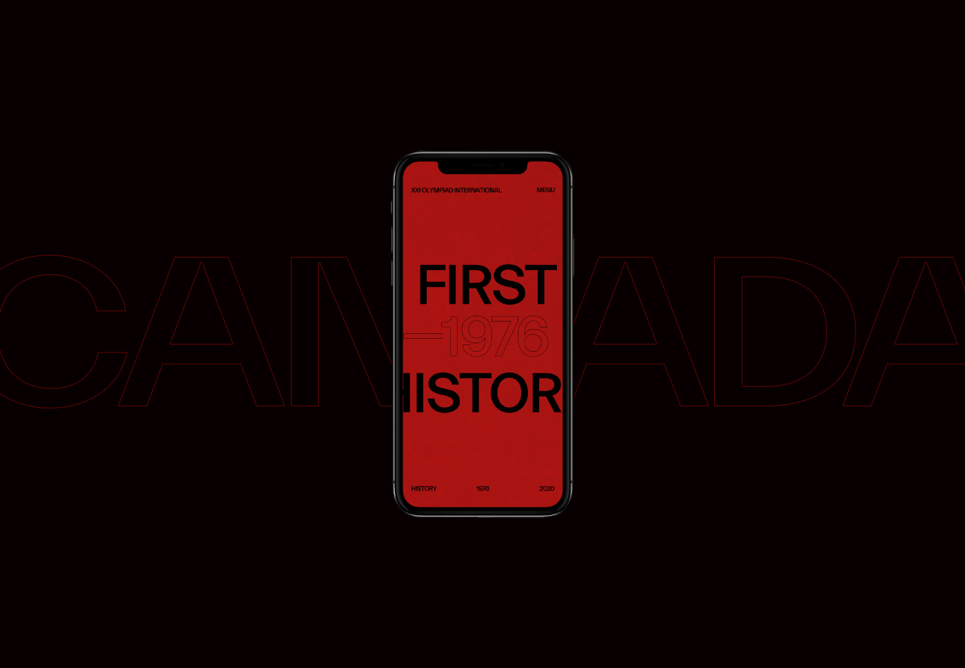 animation  Canada gallery grid history interactive typography   UI ux Webdesign