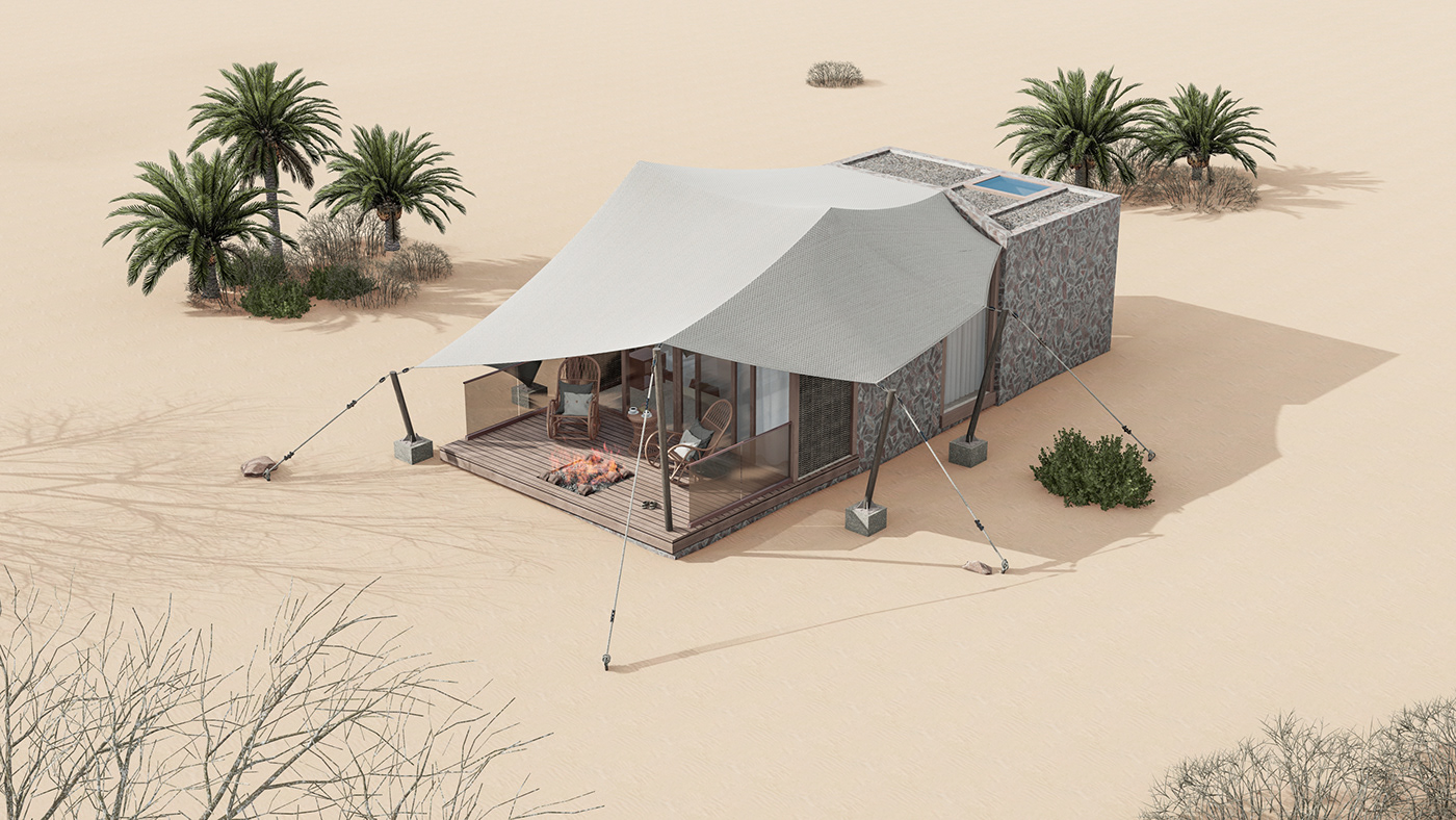 architecture camping desert design hotel Landscape Pool resort tent