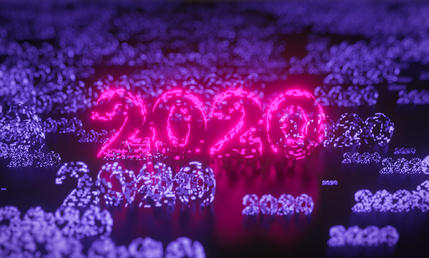 2020 new year 2020 Typo 3D 3D 2020 2020 Glow modern 2020 Futuristic 2020 pantone 2020 2020 Picture 2020 calendar New Year design