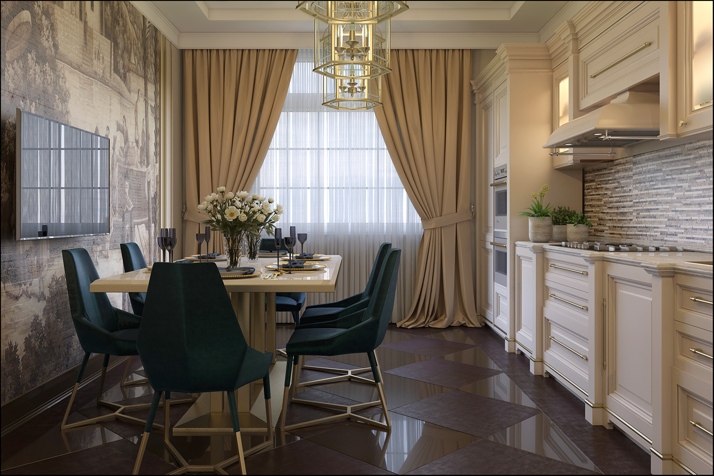 Interior luxury bedroom kitchen longhi chelini Savio Firmino de gournay