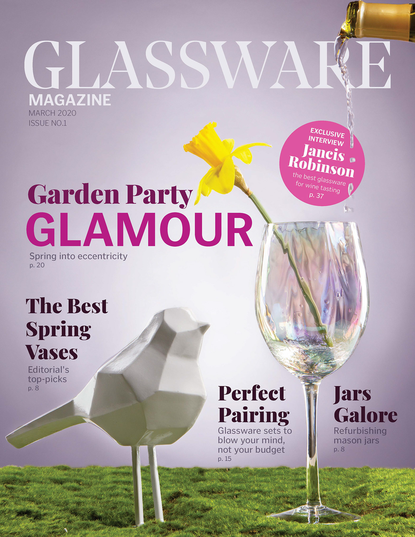 color design glassware graphic design  magazine Photography  print design  publication design spring wine