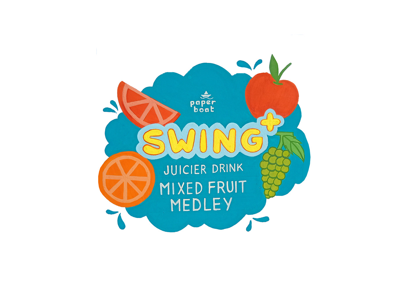 label design packaging design swing paperboat juice fruit juice juice bottle Advertising  Graphic Designer TraditionalMedium