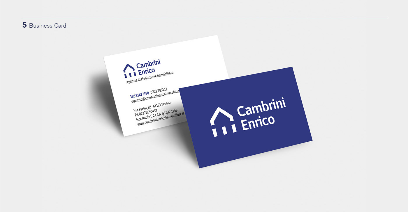 business cards for real estate agency