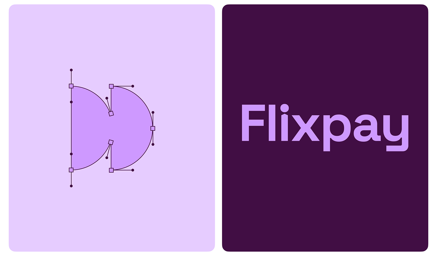 Flixpay logo symbol and word mark 
