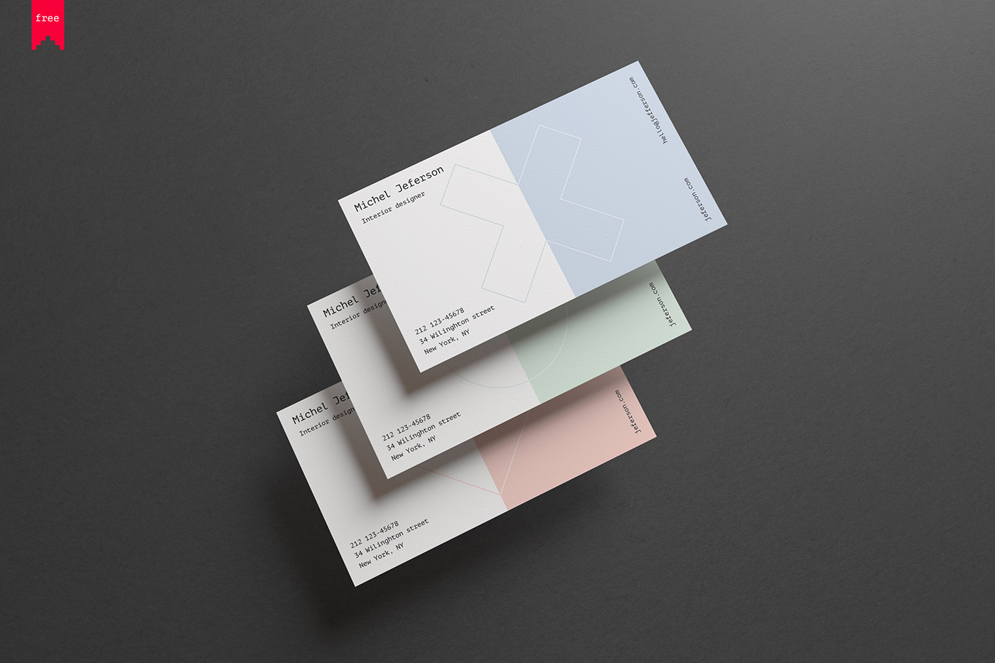 free mock-up business card print design modern download bc simple creative