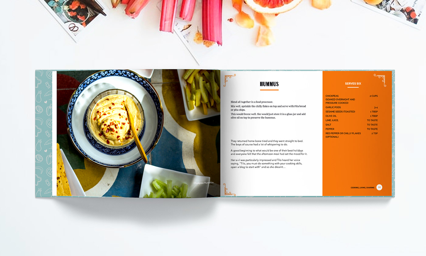 Food  Cook Book recipes story editorial design  book Layout illustrations caricature  
