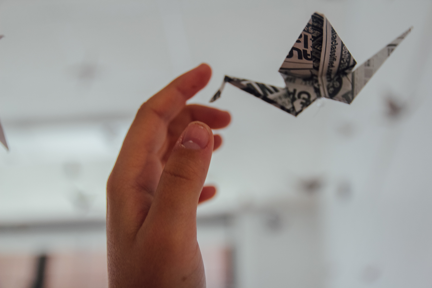 japan Tohoku installation origami  portraits Drawing  Exhibition 