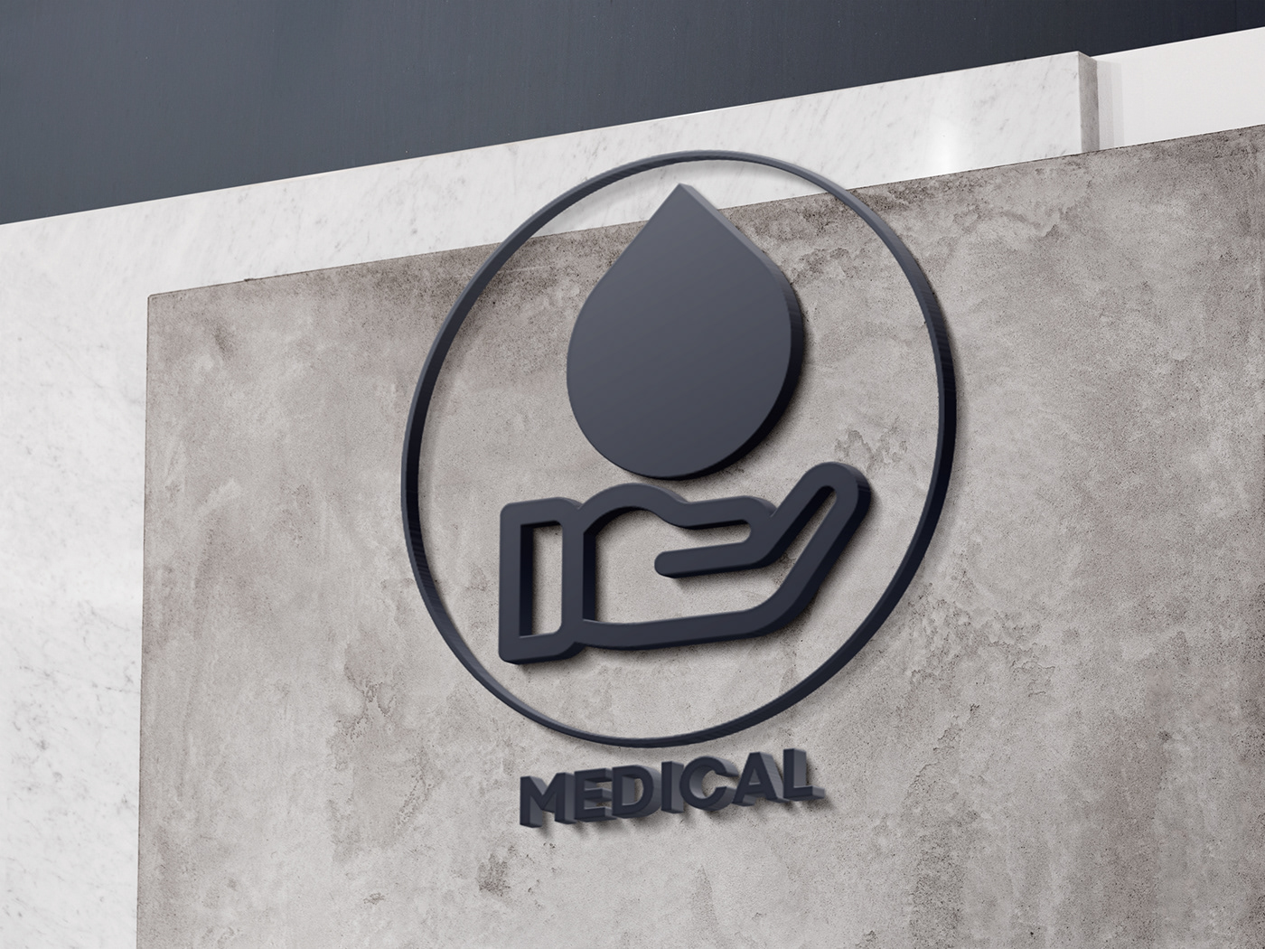 imran logo logo designe Hospital Logo logo Mockup