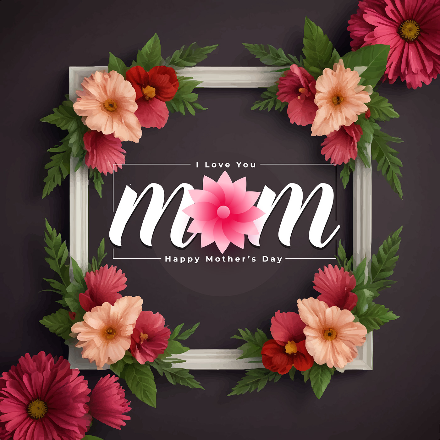 mother happy Holiday Birthday DAUGHTER Mum mom template Mother's Day Love