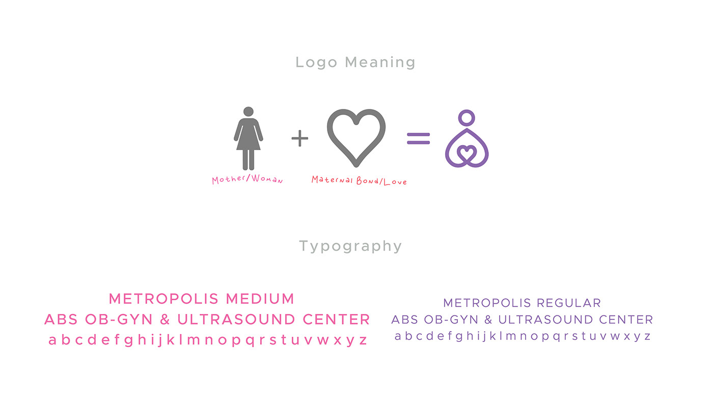 Brand Guideline brand identity clinic doctor Logo Design logos Maternal love mother Ultrasound clinic visual identity