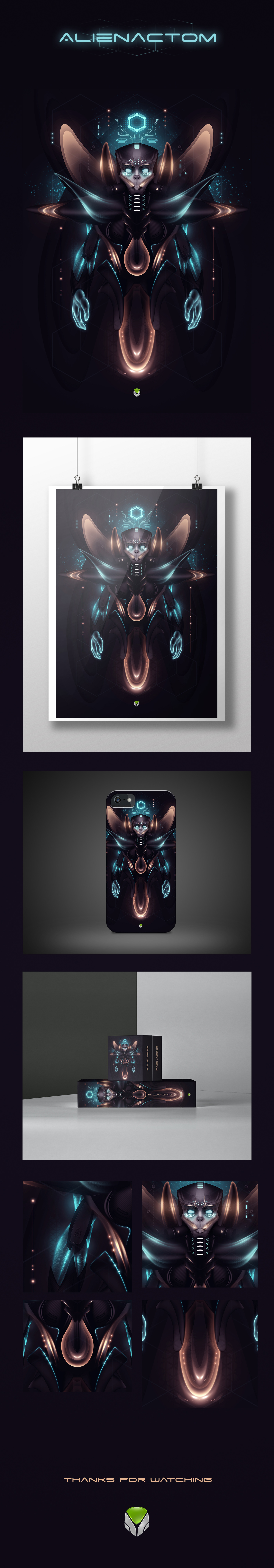 alien colorful futuristic sci-fi symmetry Character Space  compositing design abstract