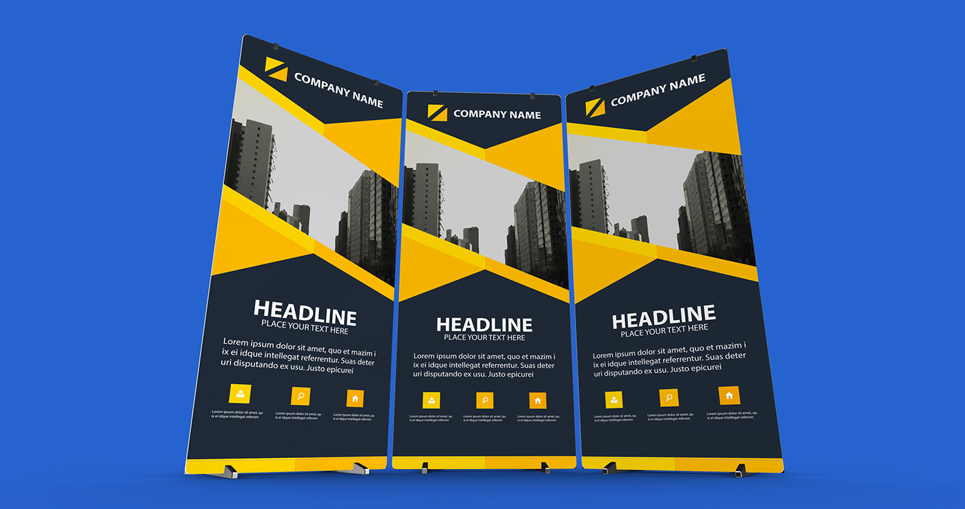 Free Banner Mockup ad Advertising  banner counter creative design Display Event Exhibition 
