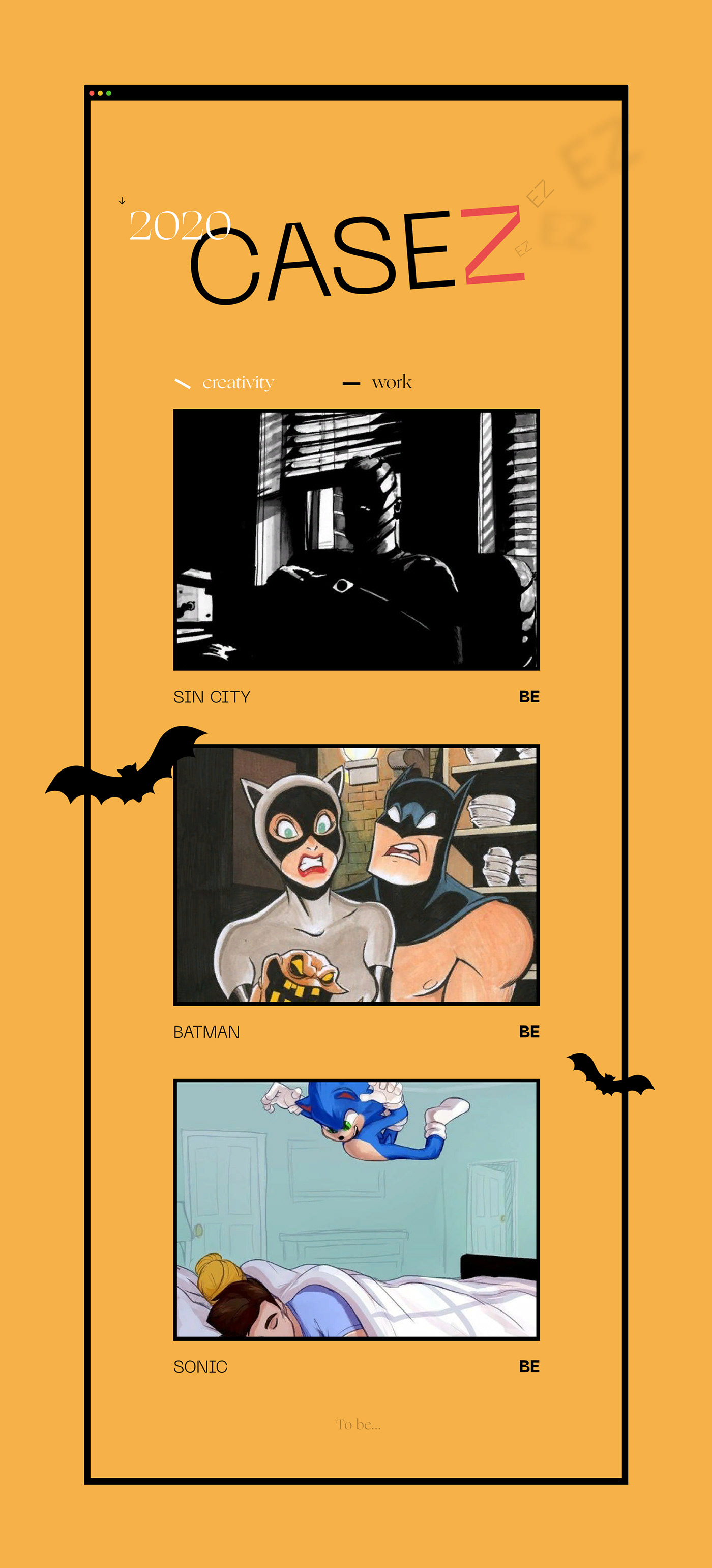 batman Create design ILLUSTRATION  IN portfolio site Website