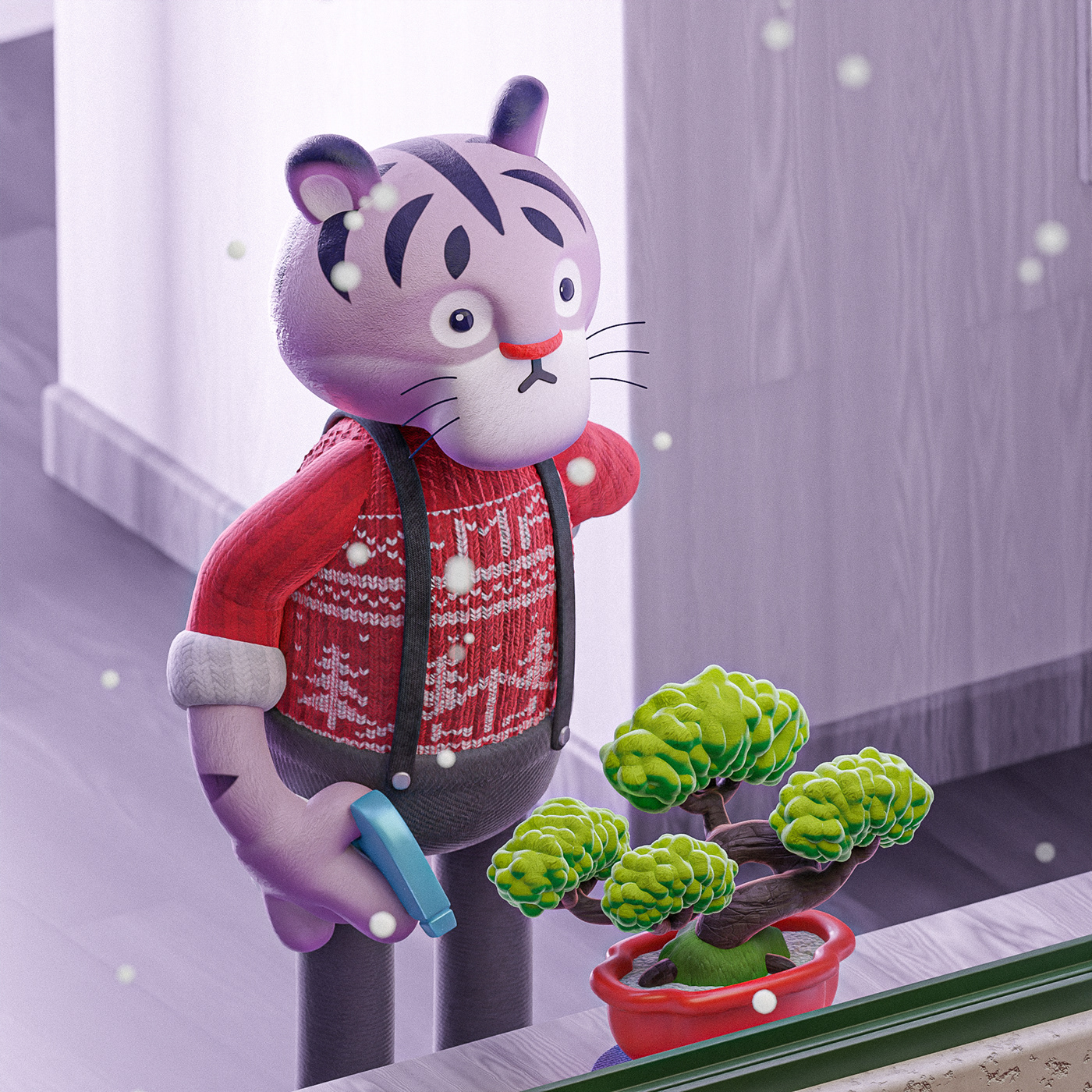 3D animals animation  Character design  Christmas new year