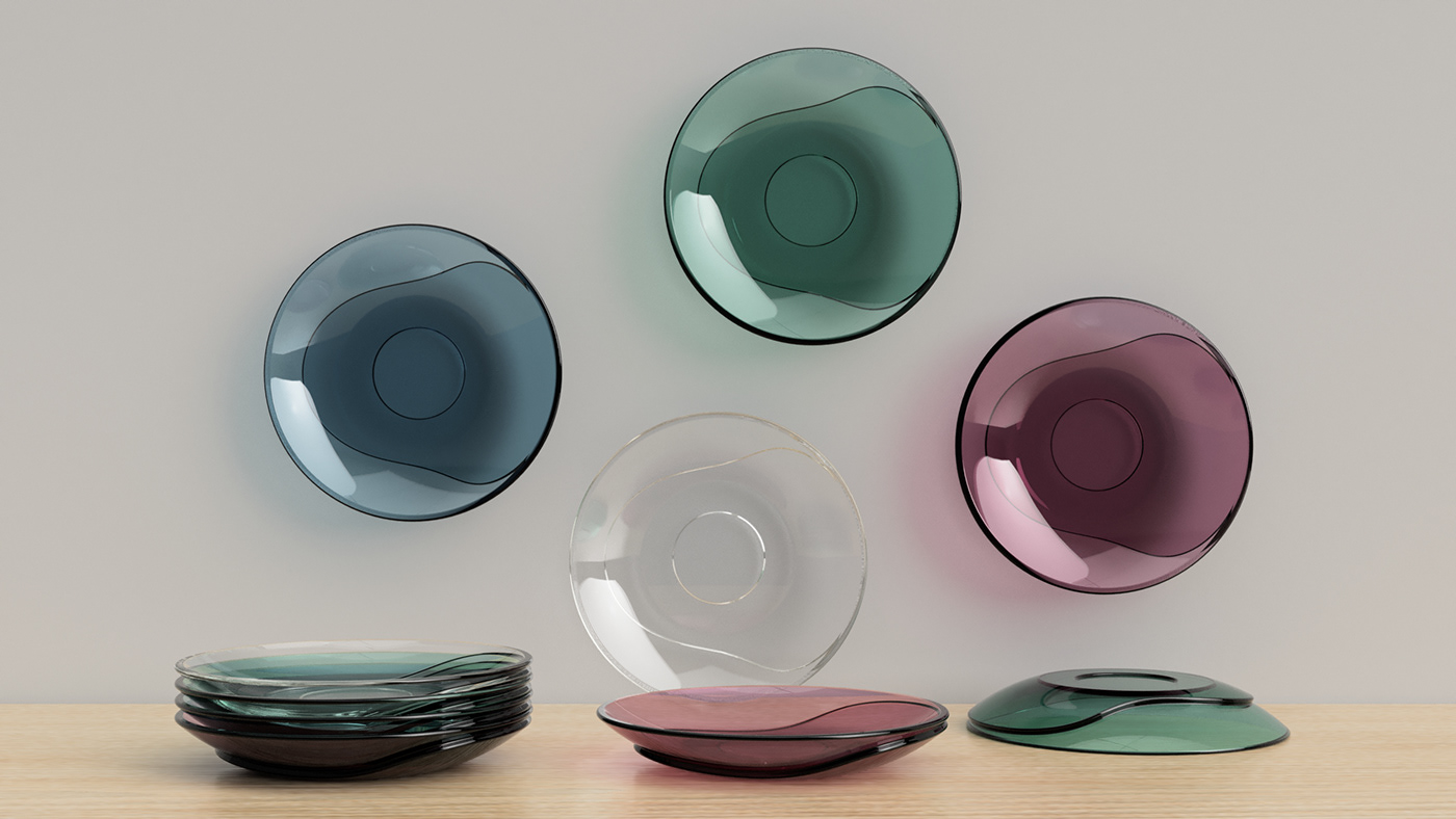 industrial design  product design  Render 3D design portfolio glassware tableware CGI