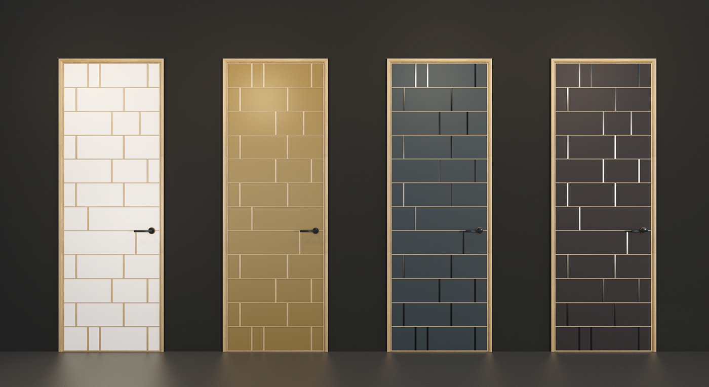 door Doors Modern Design wooden linoleum pattern pattern design  felt interior design 