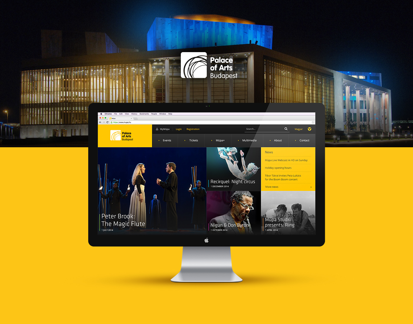 palace of arts budapest Webdesign Performance Exhibition  Programs mobile version ux UI