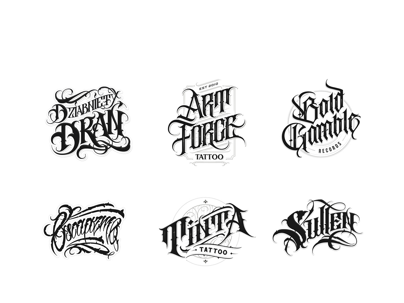 HAND LETTERING identity lettering logo Logotype Retro tattoo typography  