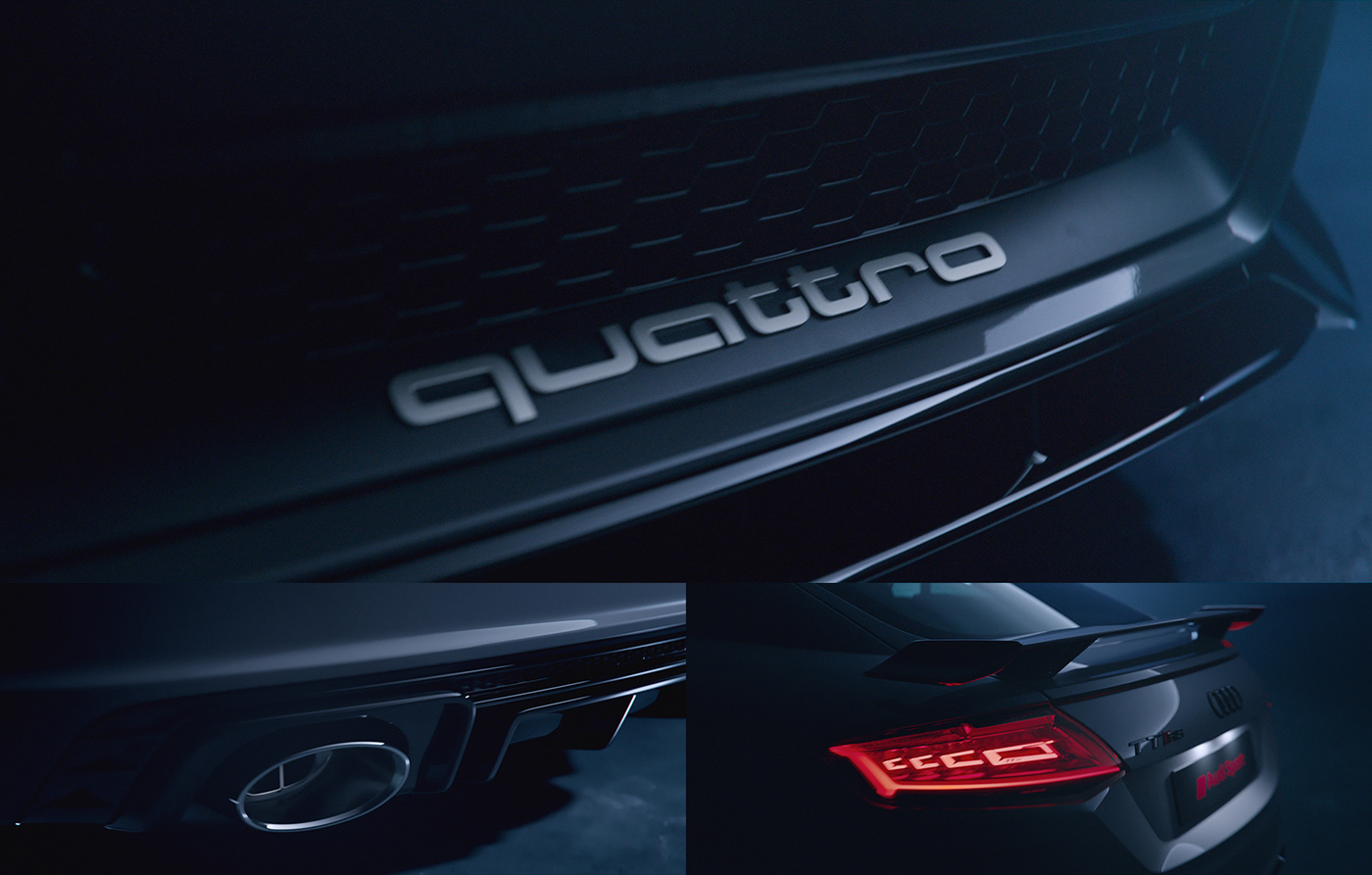 3ds max Audi automotive cgi rs teaser tt vray animation  car