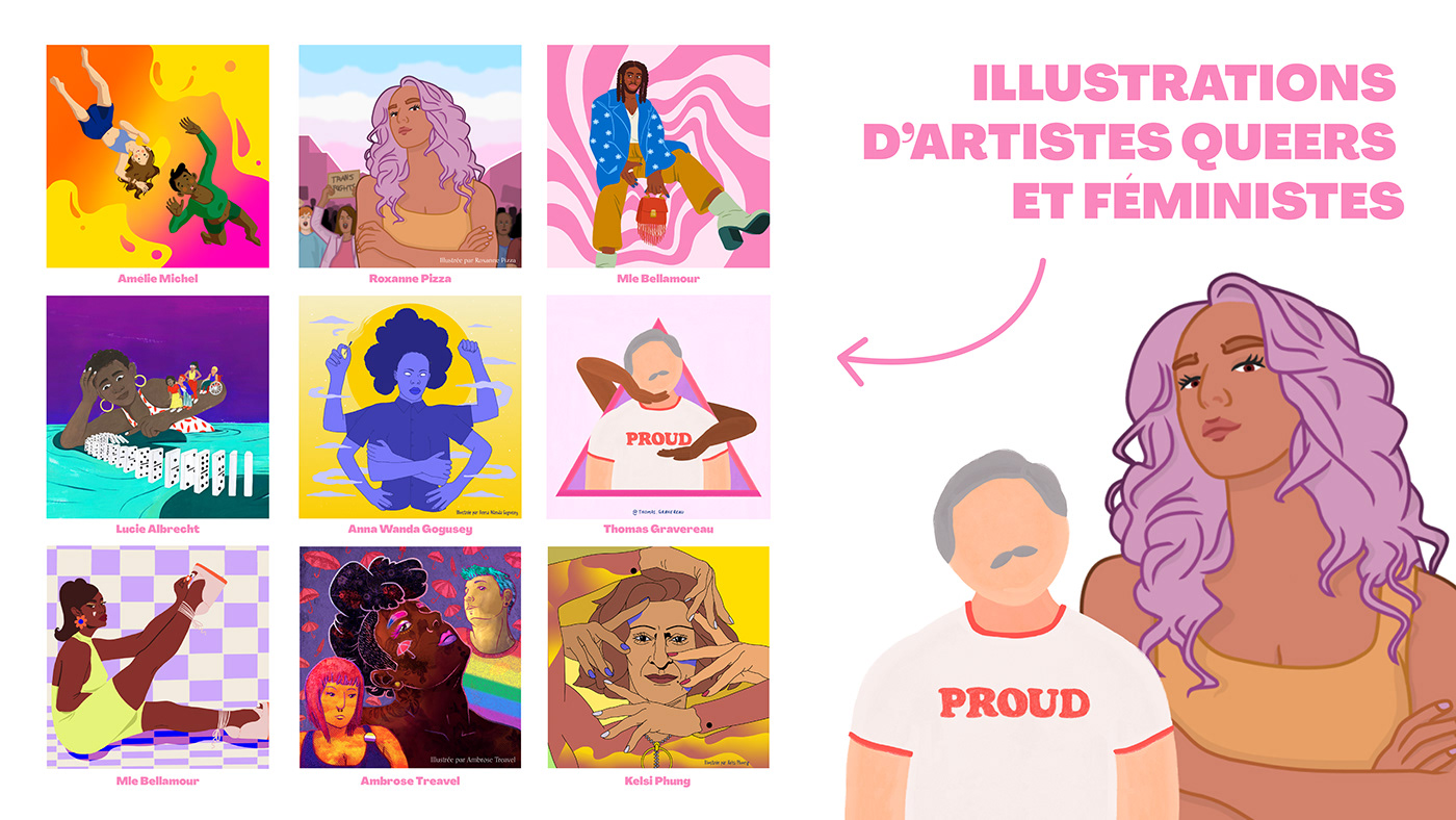 cartoon ILLUSTRATION  animation  Drawing  LGBT queer pride Digital Art  motion design communication
