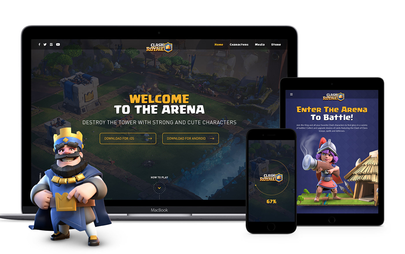 supercell Website game Character Clash Royale