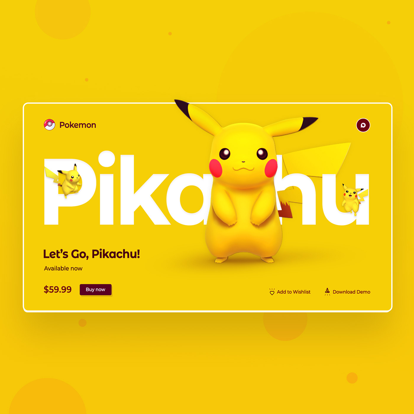 Clean Design design designing pikachu Pokemon trendings ui design UX design Web Design  Website Design