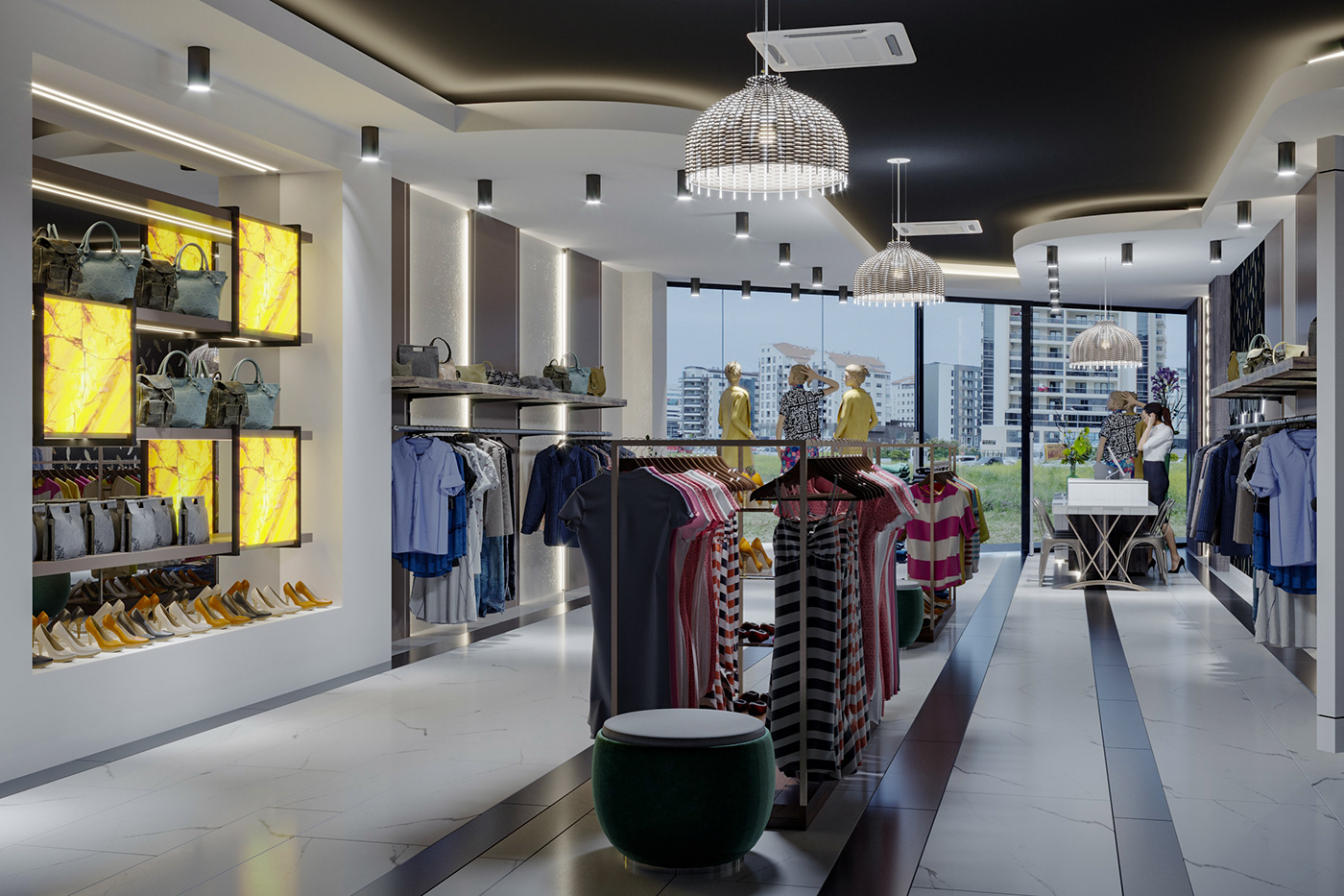 Render Magaza butik TOLIX corona 3D mall shop