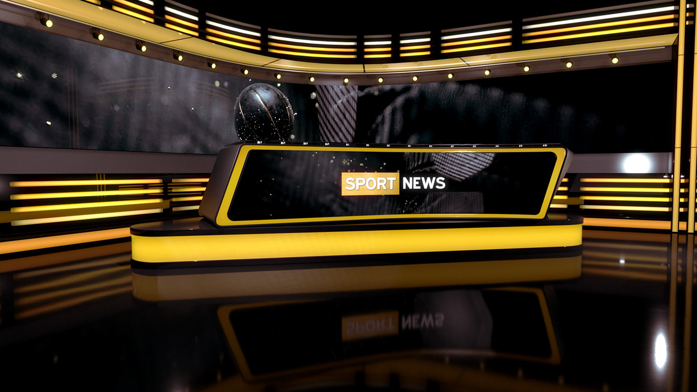 news set sport news Stage studio tv tv set Unreal Unreal Engine vr