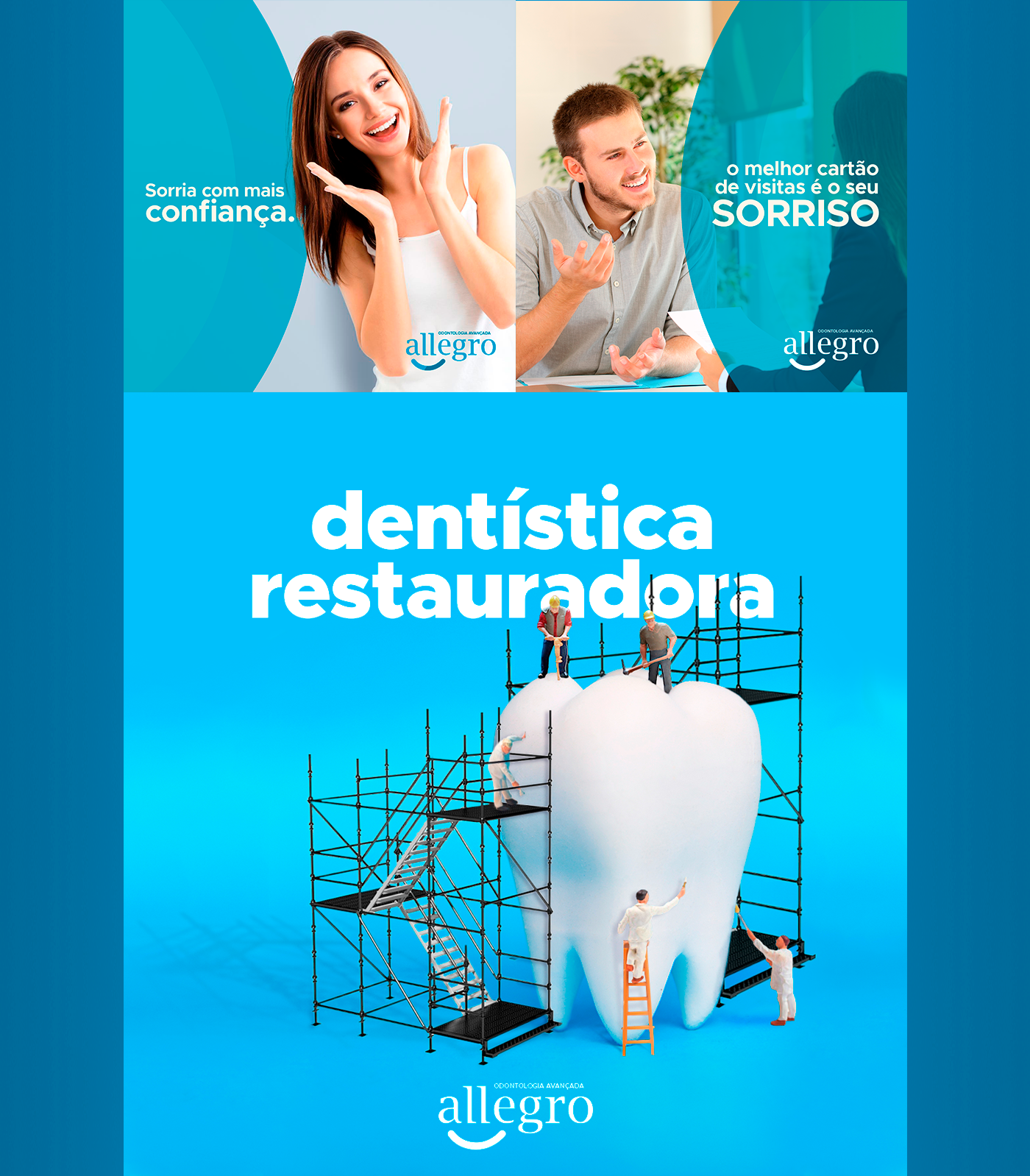 social media mídias sociais post Allegro Odontologia dentista Clínica Odontológica teeth dentist dental clinic