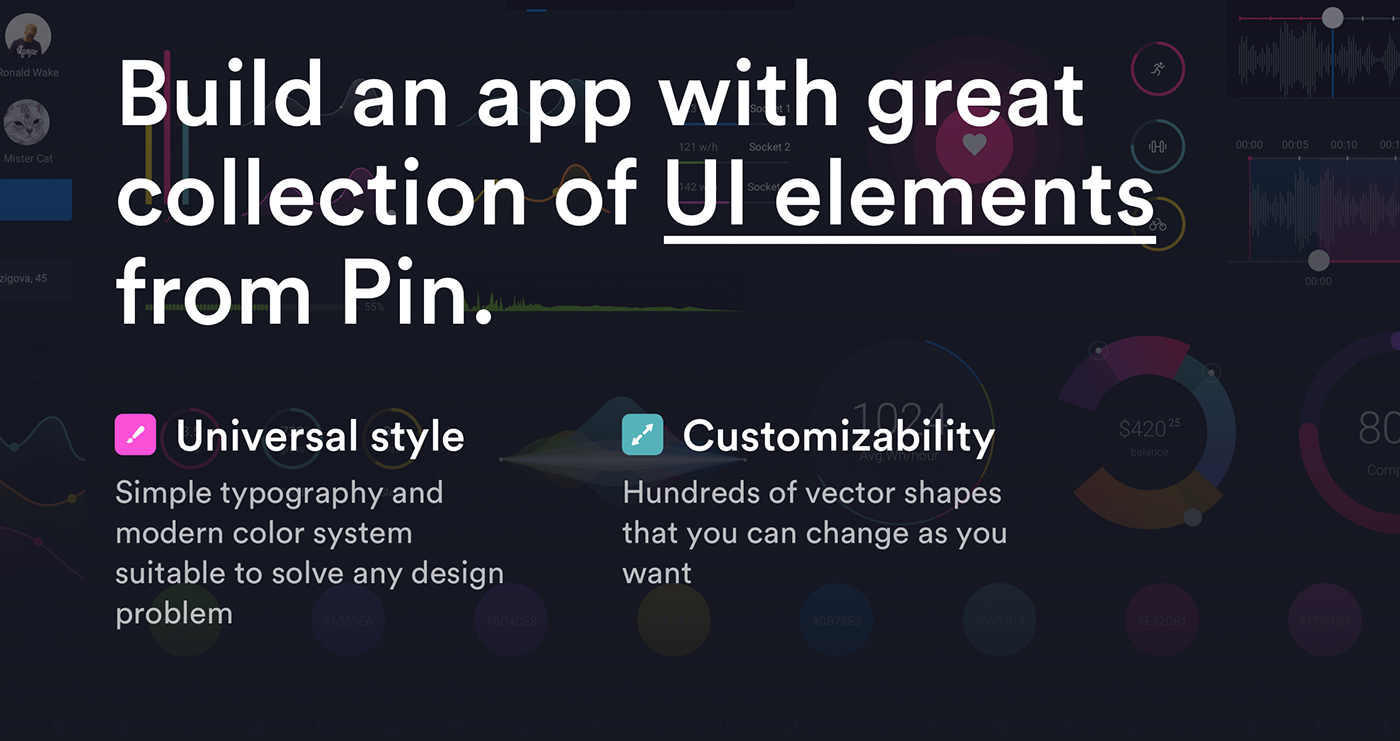 mobile ui kit UI ux screens ui elements bars