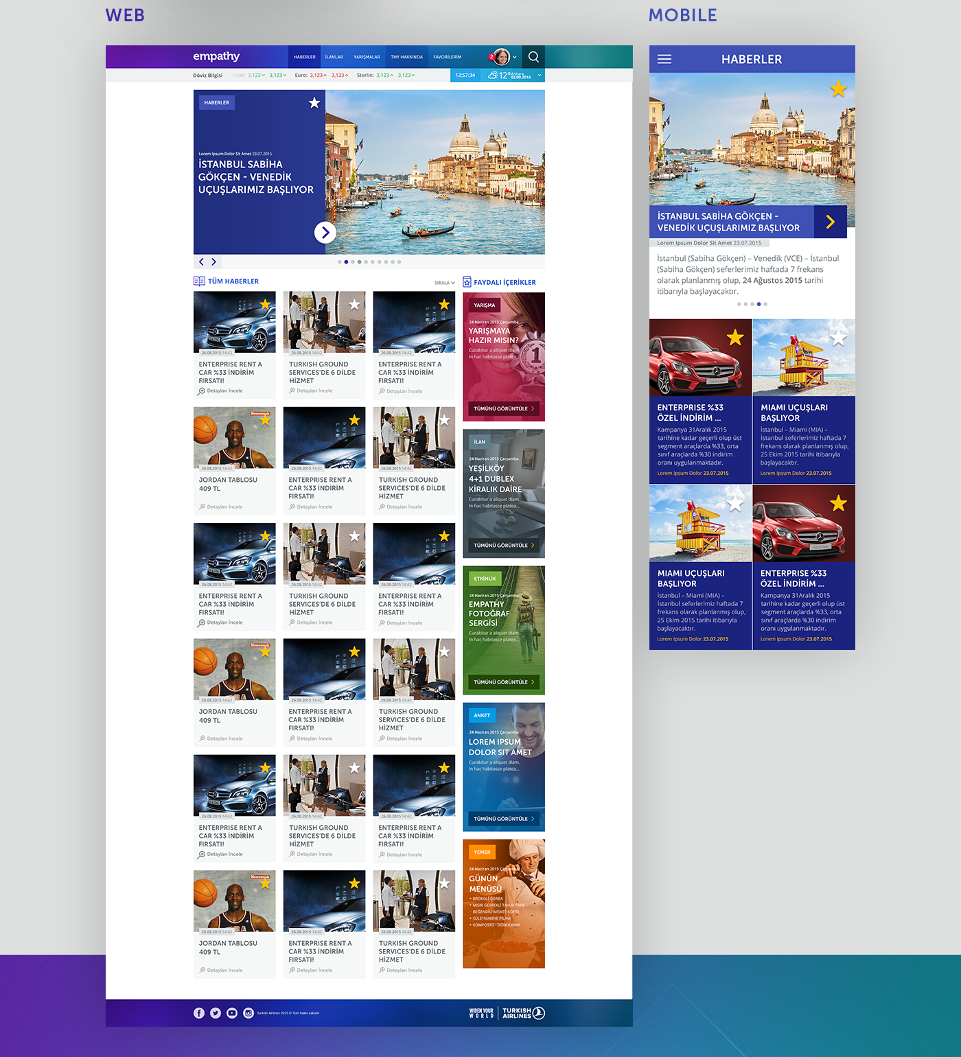 UI ux Intranet Responsive airline Web mobile