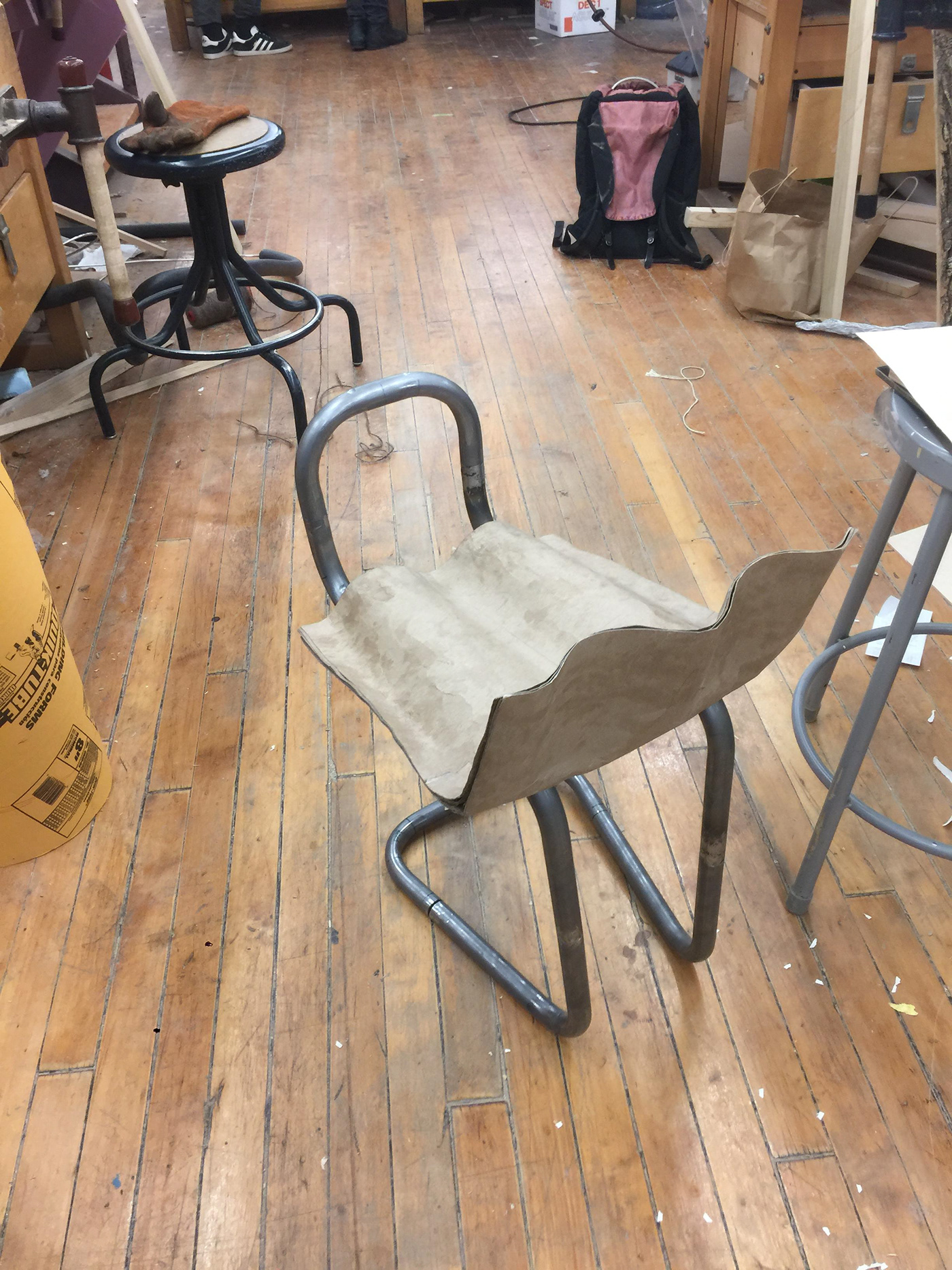 chair wood Lamination exploration design interaction modern meditation discomfort