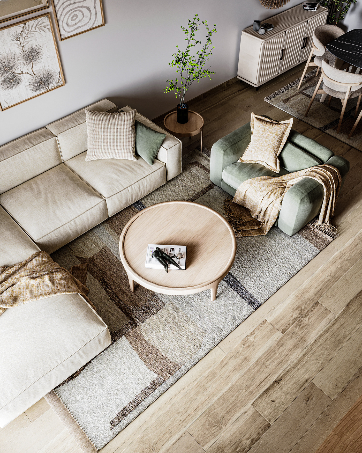 furniture interior design  visualization architecture bohemian boho style 3ds max corona Render home decor