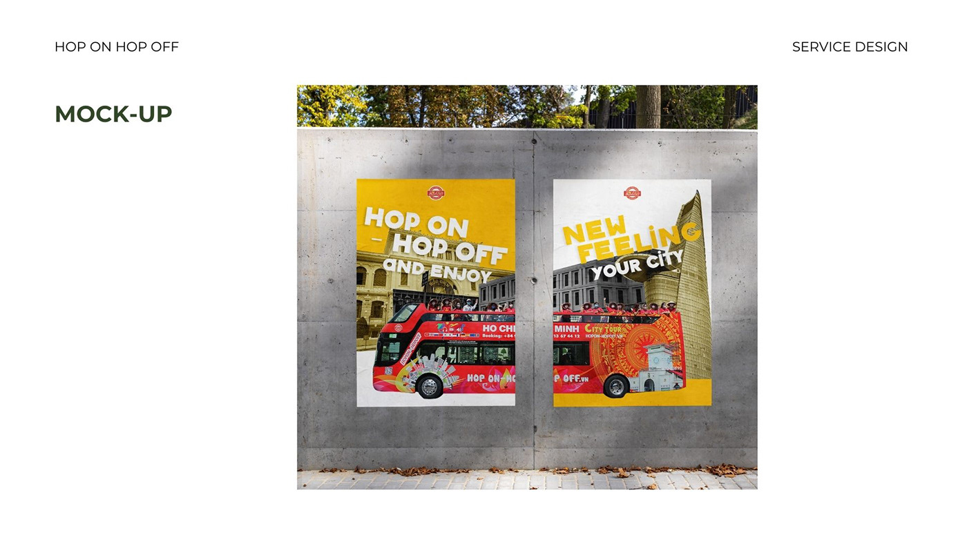 design Social media post marketing   Advertising  collage art bus hoponhopoff