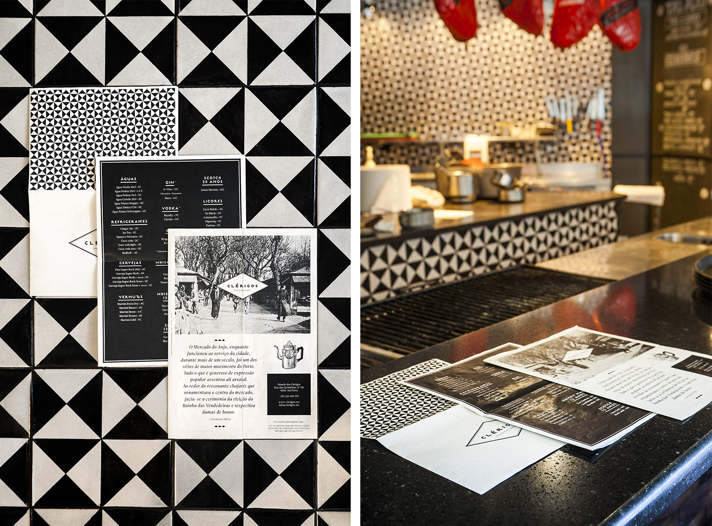 restaurant Food  pattern tiles design menu Window