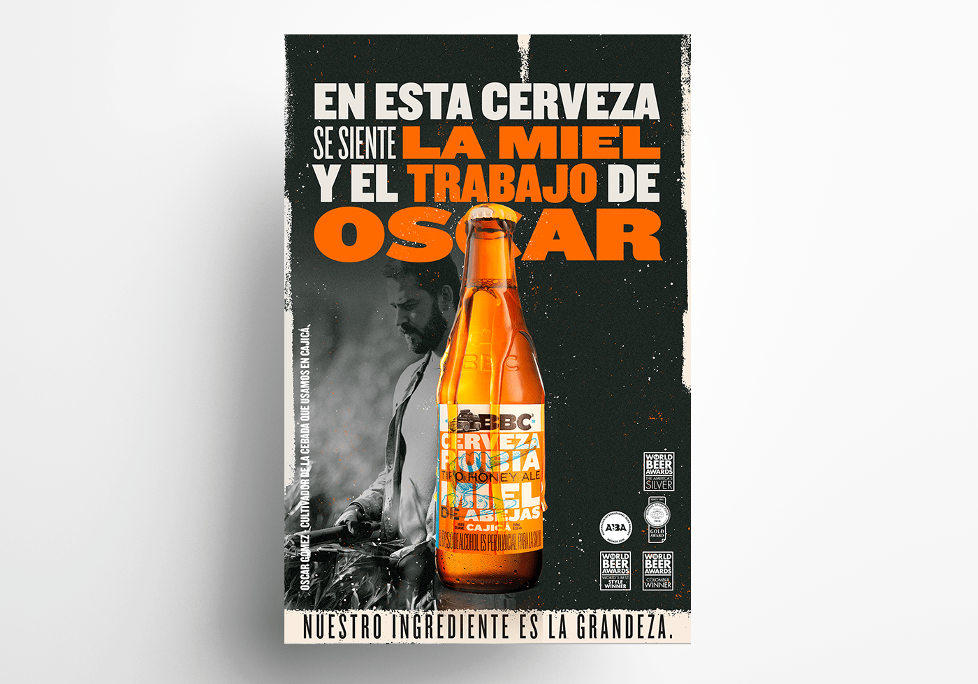 Advertising  BBC BBC CERVEZA beer CAJICÁ MIEL campaigns design photoshop posters print