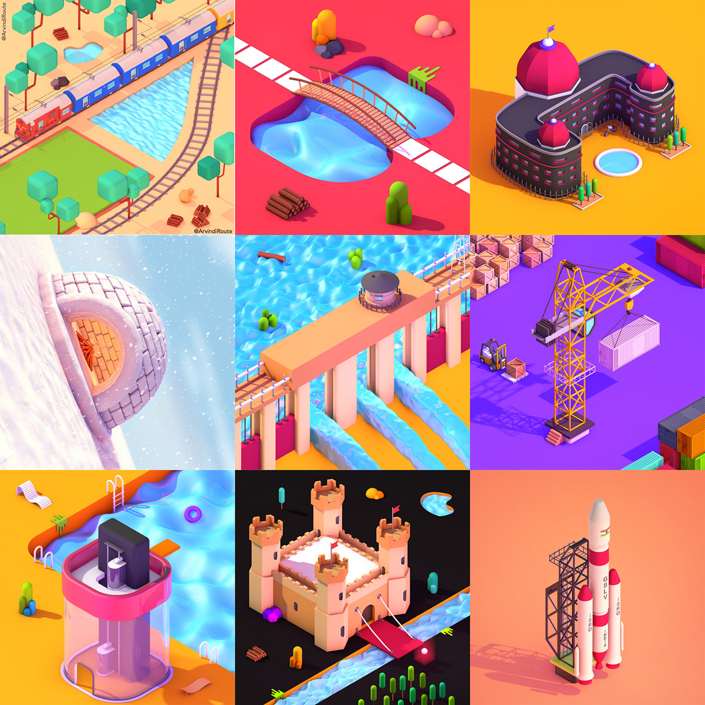 36daysoftype Render 3D type concept flat Games color 36days 36 days