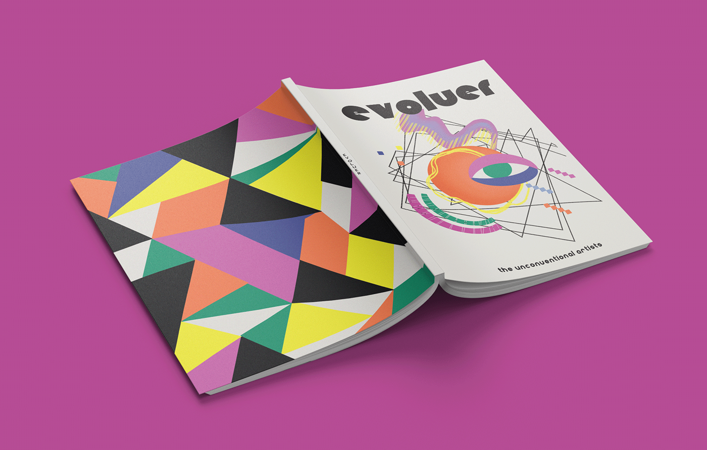 bauhaus Evoluer Magazine design Magazine Cover ILLUSTRATION  Layout graphic design  wassily kandinsky Gaby Ayalin
