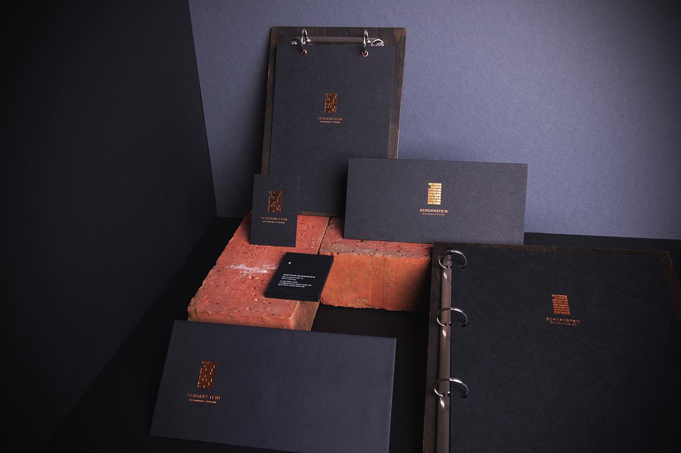 Corporate Identity CI stationary letterpress black copper inn