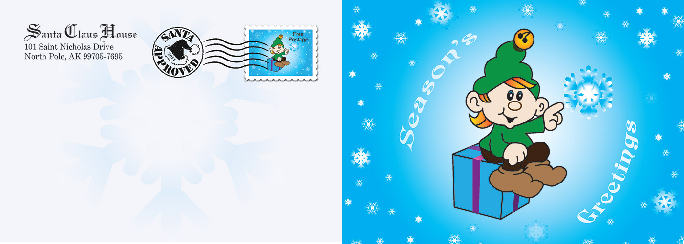 adobe illustrator characters Christmas post cards Holiday ILLUSTRATION  seasonal