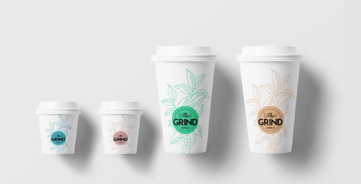branding  Identity Design Packaging coffee shop cafe logo graphic design 