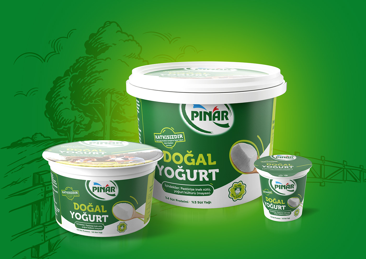 PINAR yoghurt yogurt Packaging design