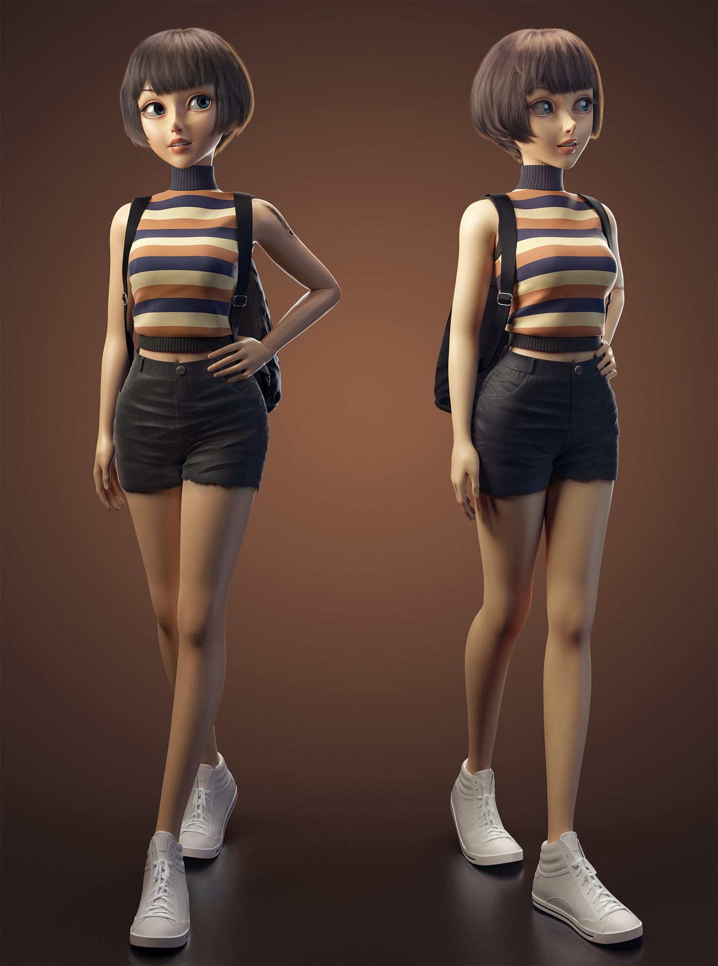 3D 3D Character character modeling 3d modeling digital 3d texturing cartoon Clothing cute realistic render