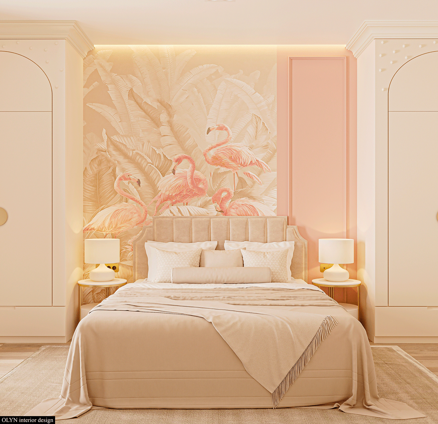 Character design  kidsroom childroom interior design  flamingo pink fantasy modern corona 3ds max