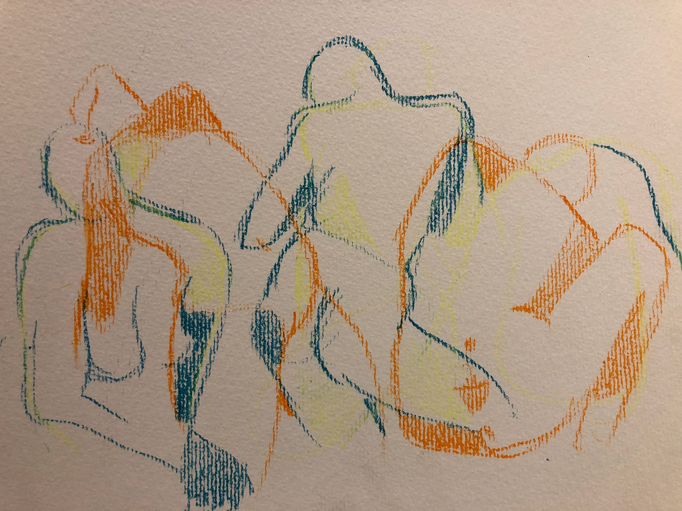 Drawing  figures illustrate nude