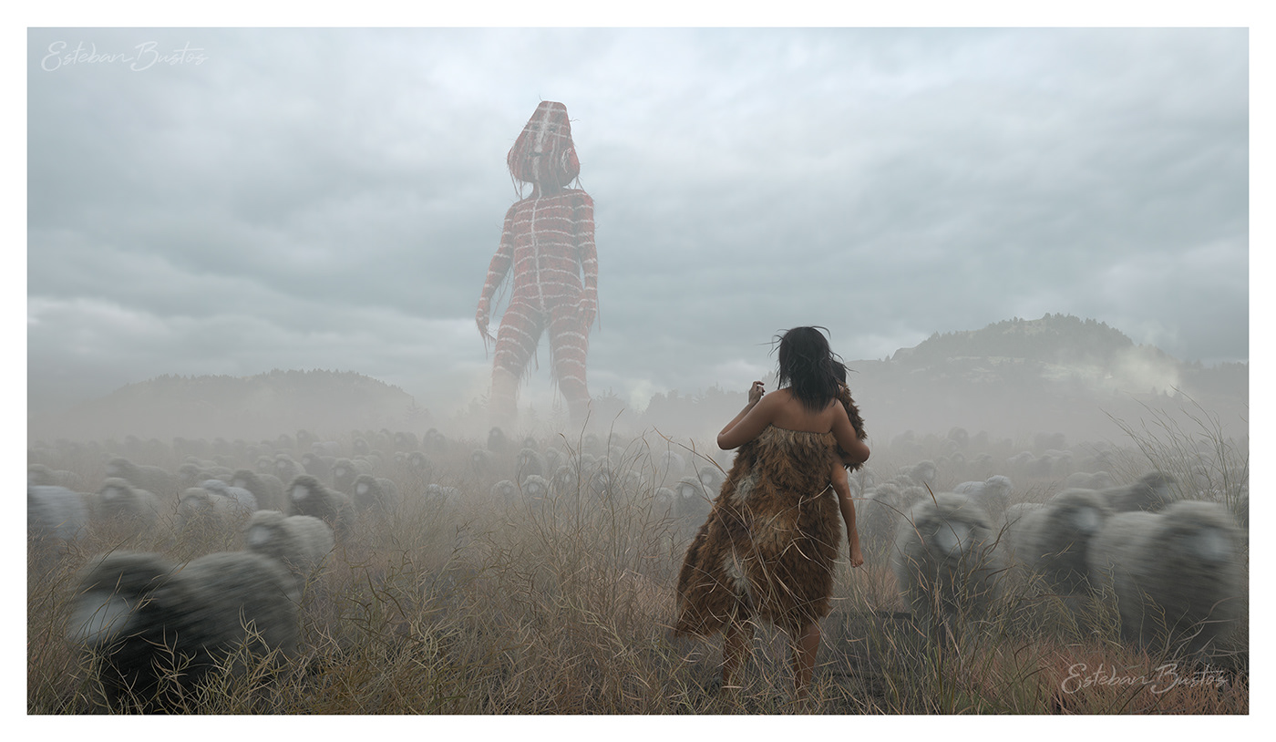 selknam chile pueblos originarios patagonia Sur de Chile espiritus dioses mitologia Esteban Bustos
