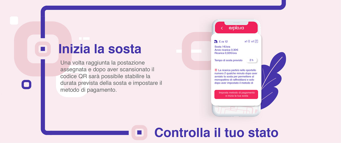 Adobe XD app design ILLUSTRATION  monopattino parking product design  Scooter UI/UX user experience user interface