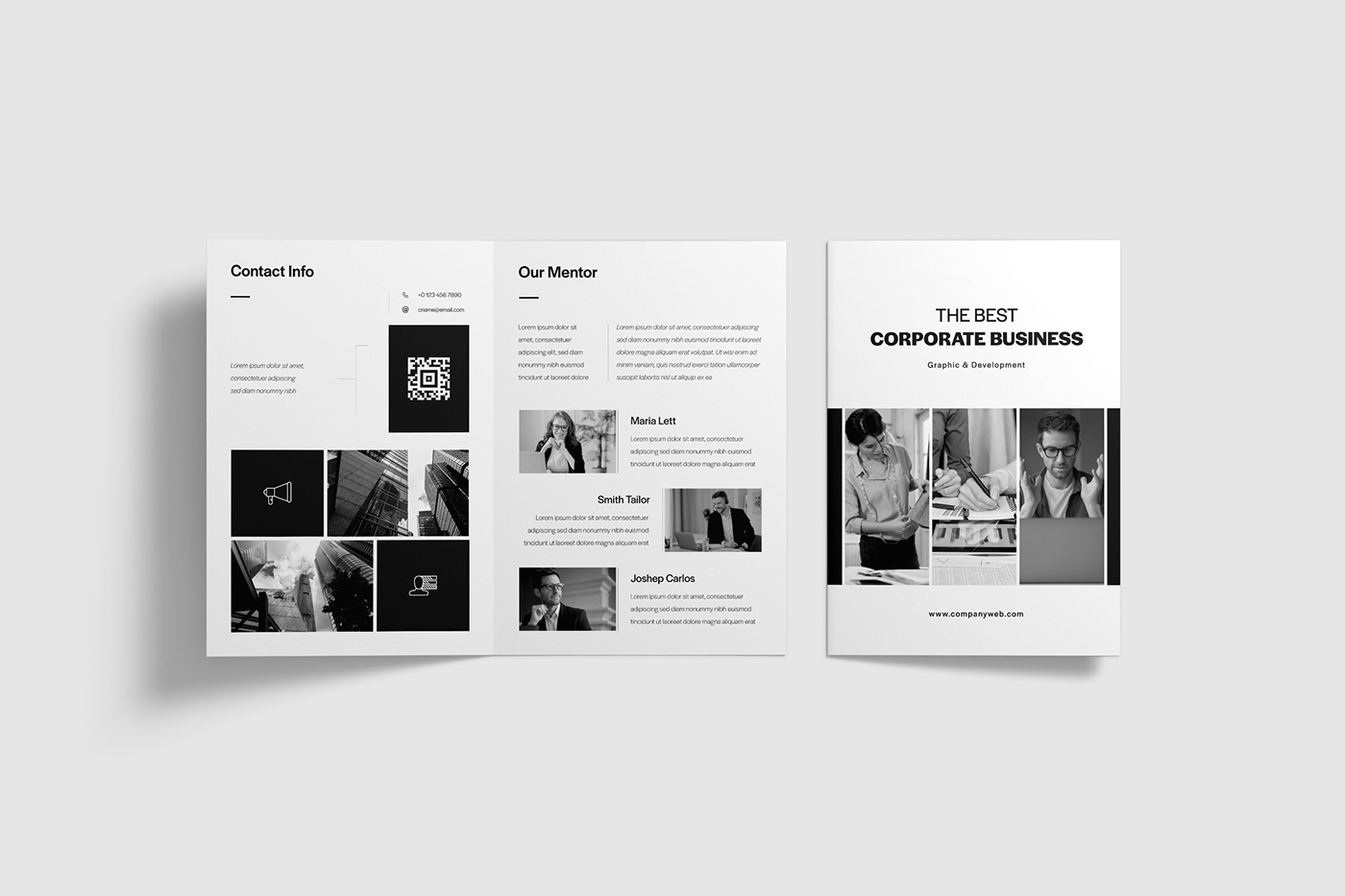 bifold Booklet brochure business corporate design Designhatt flyer magazine modern